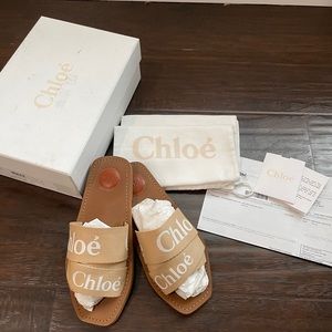 Chloe Woody Sandals - Soft Tan/Nude